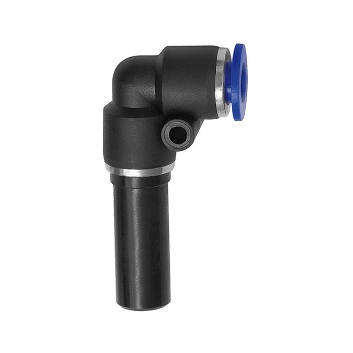 RIEGLER Push-in L-connector, Plug nipple 12 mm »Blue Series«, reducing