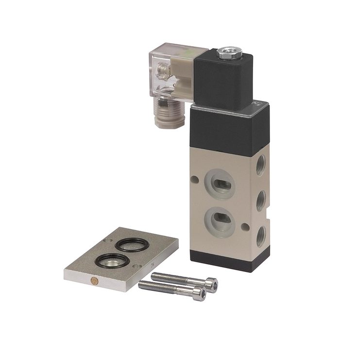RIEGLER 3/2-5/2-way valve NAMUR, G 1/4 (1), G 1/4 (3+5), 230 V, 50 Hz