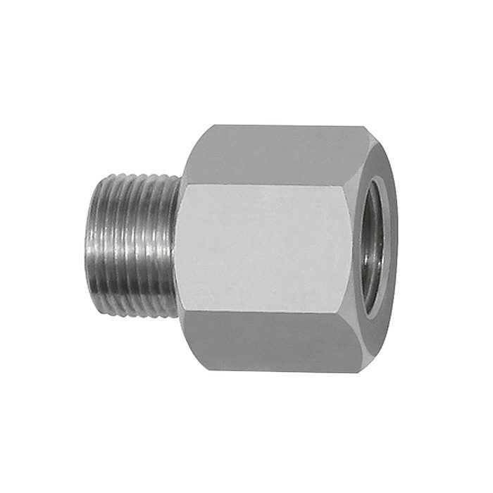 [133177] RIEGLER Thread adapter, Aluminium, ET 1/2 - 27 UNS, IT G 1/4, AF 17
