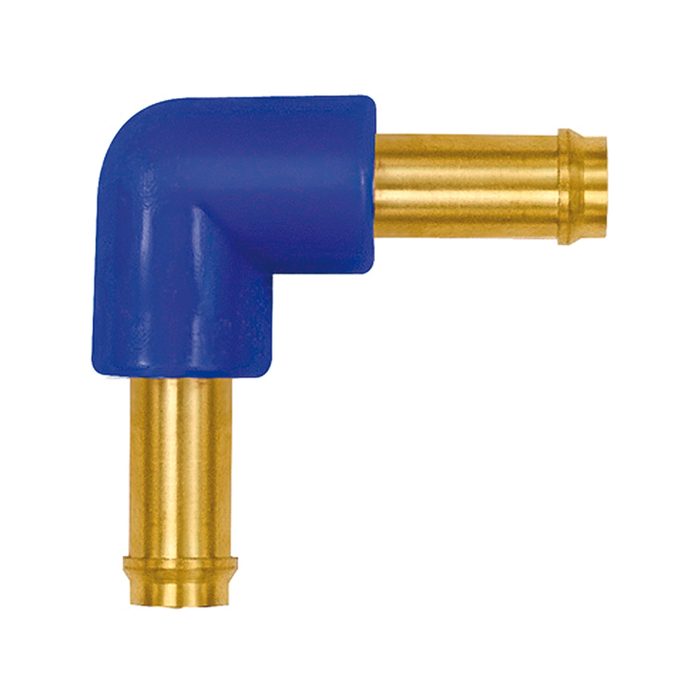 RIEGLER Winkel-Schlauchverbindungsstutzen, für Schlauch LW 4 mm, Ms/POM