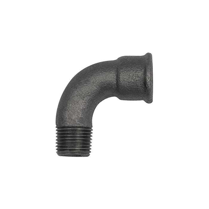 RIEGLER Bogen 1a, 90°, kurz, Rp 3/4 i., R 3/4 a. Temperguss schwarz