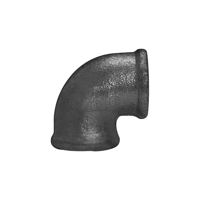 RIEGLER Bracket 90, 90°, Rp 3 IT, Rp 3 IT, black malleable iron fitting