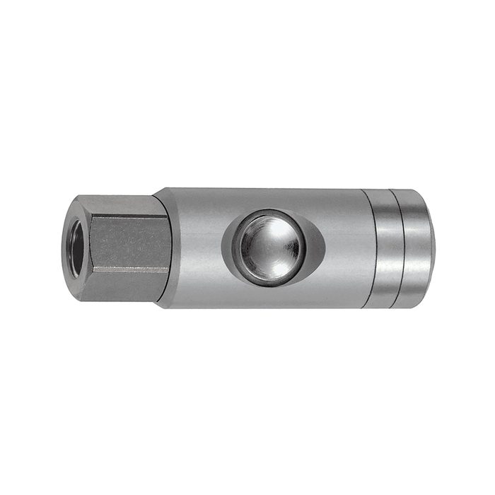 [134059] RIEGLER Pushbutton safety coupling I.D. 5.5, rotating, Alu, G 1/2 IT