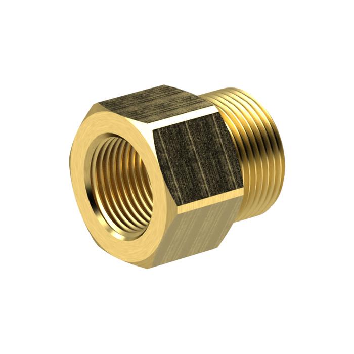 RIEGLER Reduziernippel lang, G 1 a., G 3/4 i., SW 38, Messing