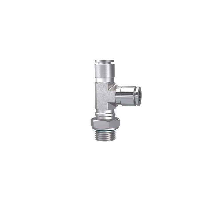 RIEGLER T-Steckverschr., L-Form, drehbar, G 1/2 a., Schlauch-Ø 14, ES