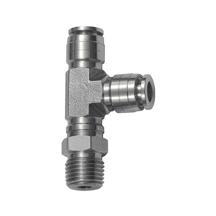 RIEGLER T-Steckverschr., L-Form, drehbar, R 1/2 a., Schlauch-Ø 14, ES
