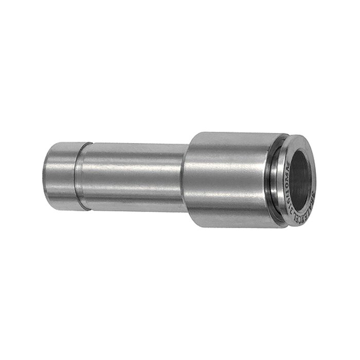 RIEGLER Gerade Steckverb., Nippel 10 mm, red., Schlauch-Ø 6, ES1.4404