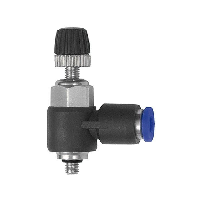 RIEGLER Drosselrückschlagven. »Blaue Serie« mini, Zuluftdros., M3a. Ø4mm