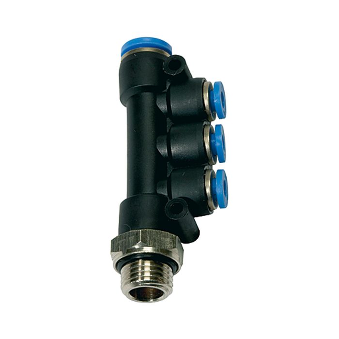 RIEGLER T-multi-distributor »Blue Series«, rotating, G 1/8 o.