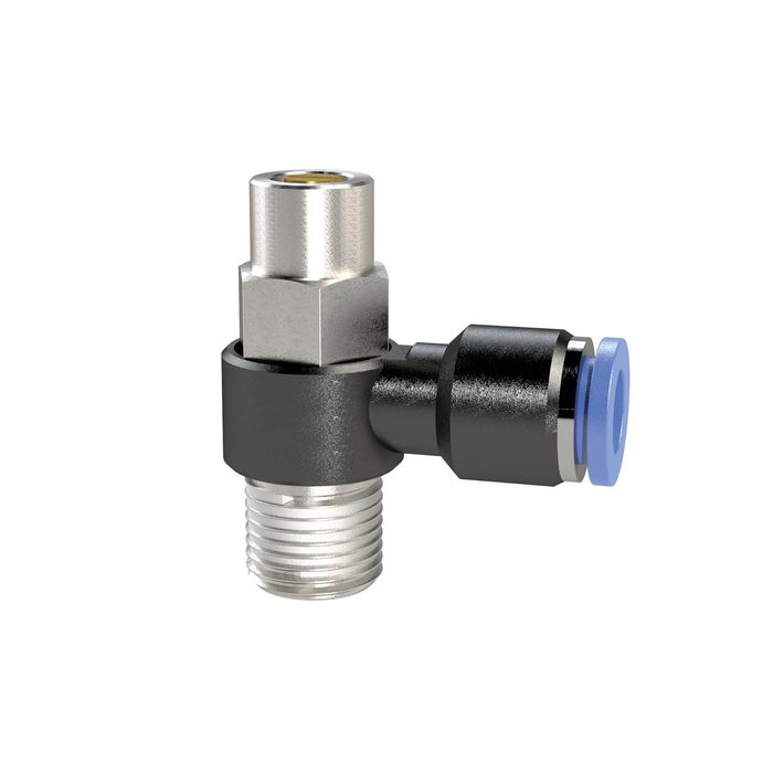 RIEGLER Drosselrückschlagventil »Blaue Serie«, Abluftdros., R 3/8 a. Ø8mm