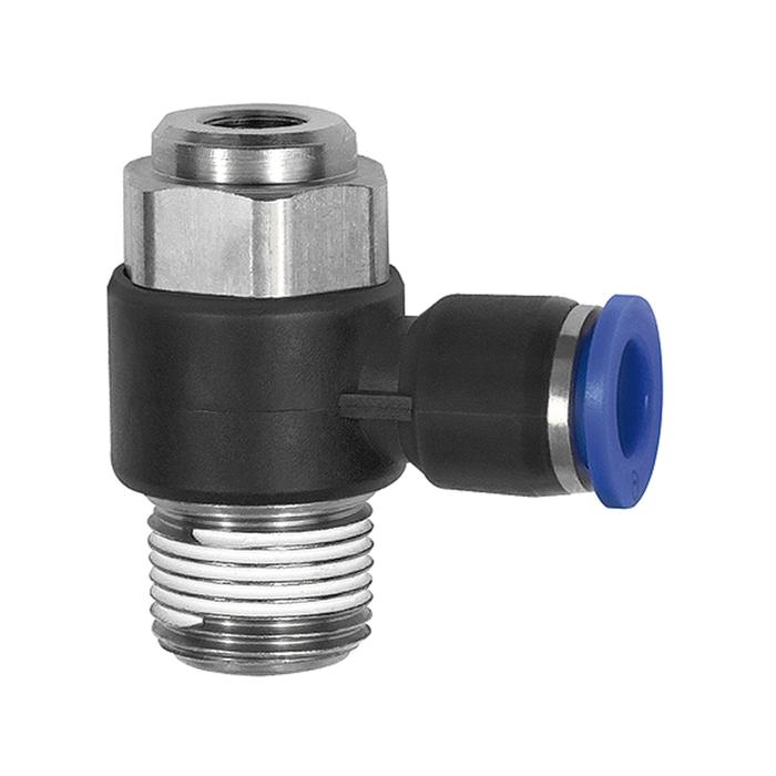 RIEGLER Drosselrückschlagventil »Blaue Serie« Abluftdros., R 3/8 a. Ø12mm
