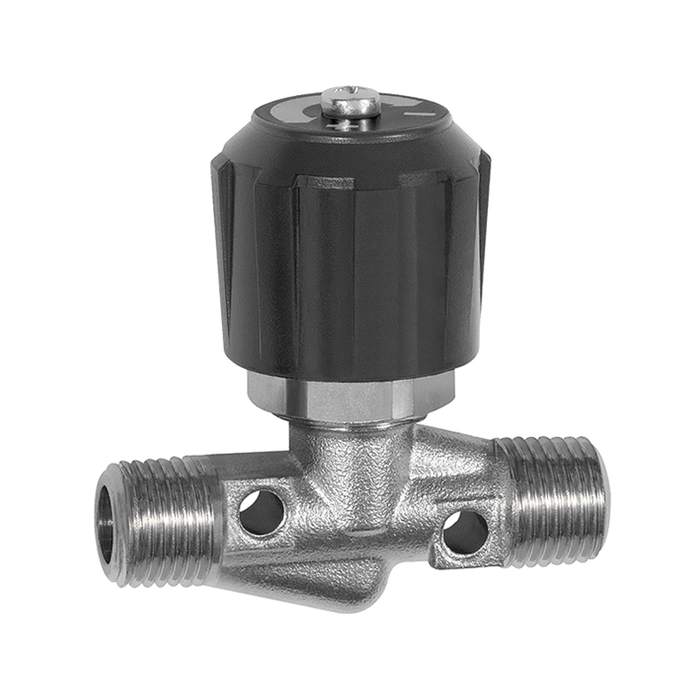 RIEGLER Nadelventil, Messing vernickelt, AG/AG, R 1/8, DN 4