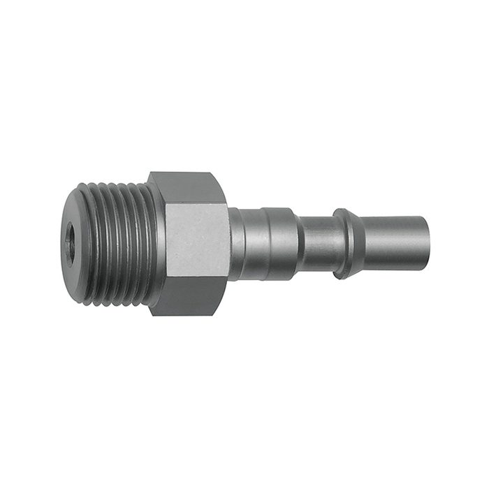 [141639] RIEGLER Nipple for couplings I.D. 6, ISO 6150 C, Steel, G 1/8 ET