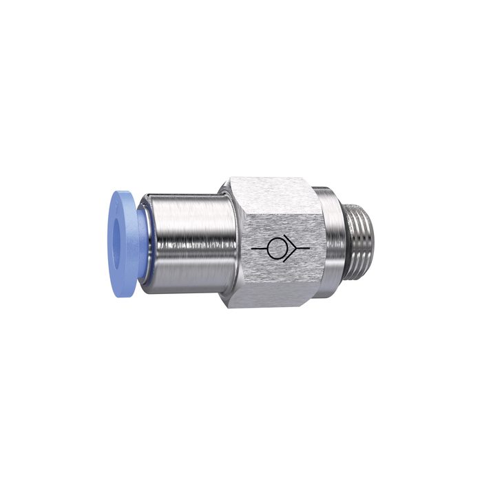 [151496] RIEGLER Straight Check valve »Blue Series«, Thread to hose, G 3/8 o.