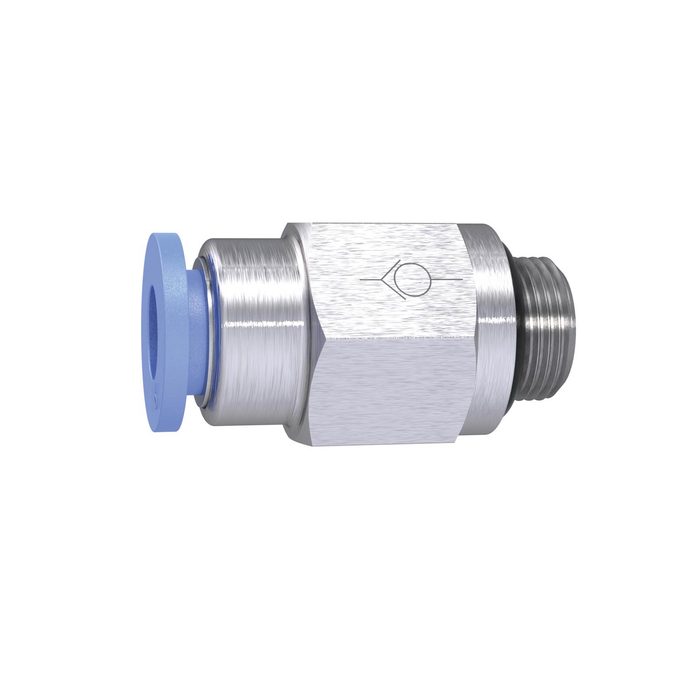 RIEGLER Straight Check valve »Blue Series«, Hose to thread, G 3/8 o.