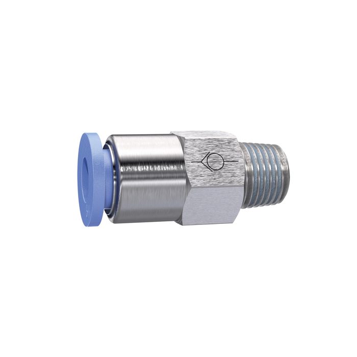 [151525] RIEGLER Straight Check valve »Blue Series«, Hose to thread, R 3/8 o.