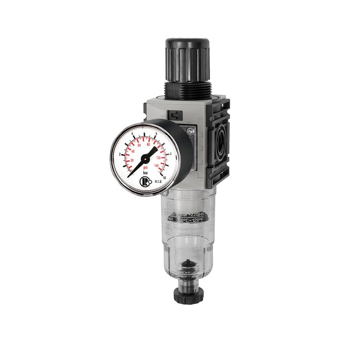 RIEGLER Filter regulator »FUTURA-mini« PC container, Size 0, G 1/4, 0.5-8