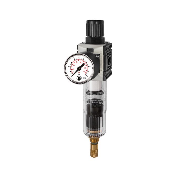 RIEGLER Filter regulator »FUTURA-mini« PC container, Size 0, G 1/4,0.5-10