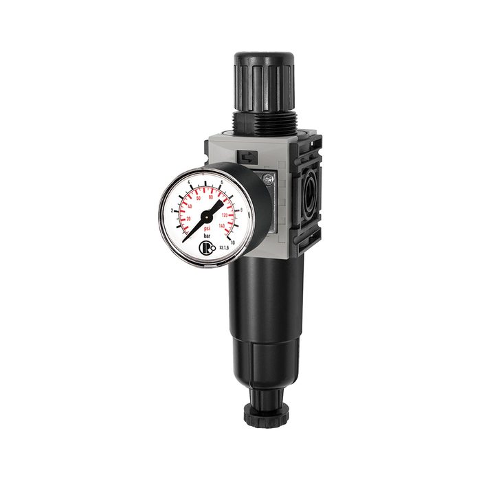 RIEGLER Filter regulator »FUTURA-mini«, Metal container, G 1/4, 0.5 - 10