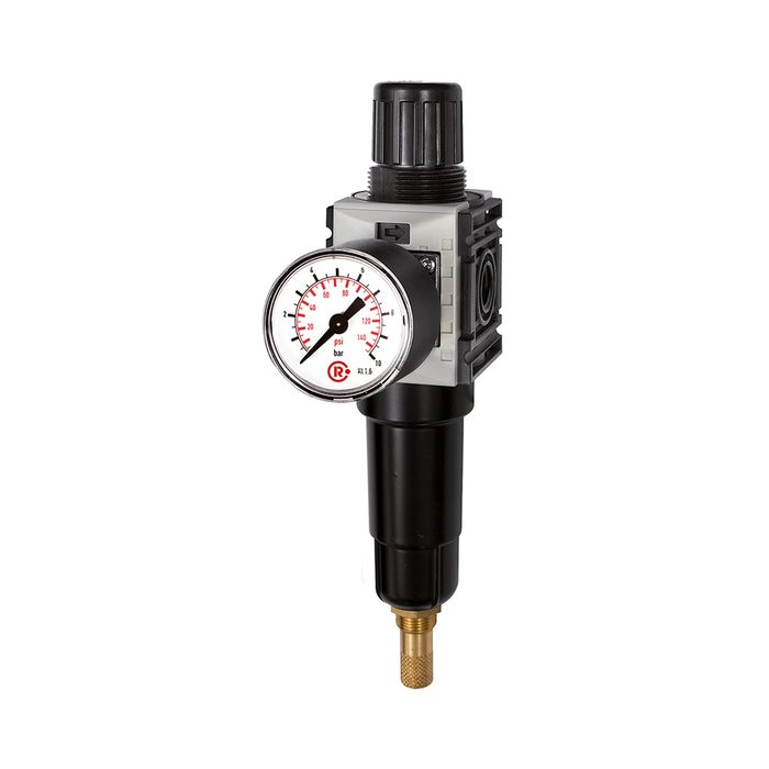 RIEGLER Filter regulator »FUTURA-mini«, Metal container, G 1/4, 0.1 - 4