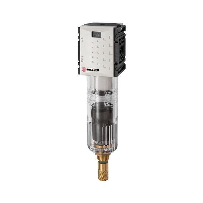 [142439] RIEGLER Filter »FUTURA-mini« PC container, Size 0, G 1/4, Fully-automatic