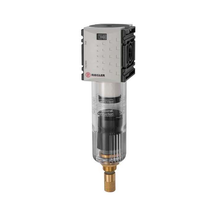 RIEGLER Vorfilter »FUTURA-mini«, PC-Behälter, 0,3 µm, BG 0, G 1/4, VA-NC