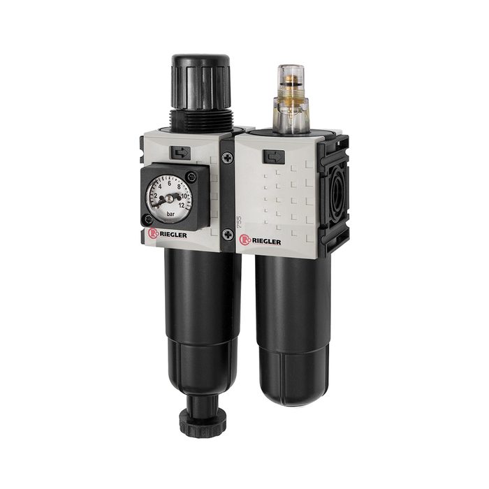 [142480] RIEGLER Service unit 2-part »FUTURA-mini« Metal container, G 1/4, 0.5-10