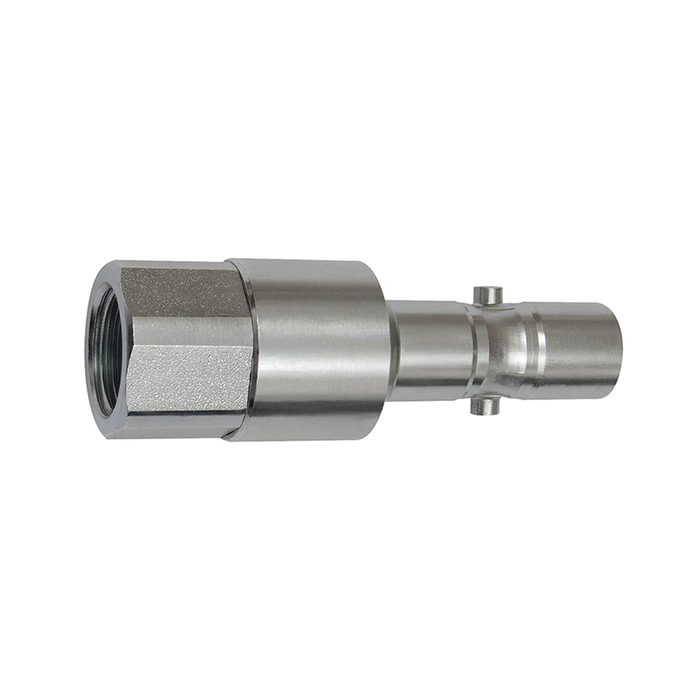RIEGLER Nippel mit RSV für Kupplungen NW 11, 2-stufig, Stahl, G 1/2 IG