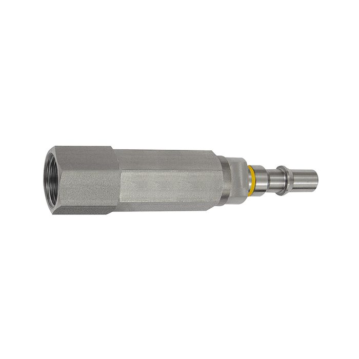 RIEGLER Unverwechselbarer Nippel NW 6, ISO 6150 C, RSV, G 3/8 IG, grau