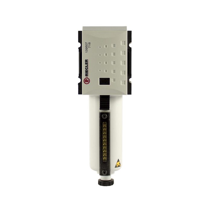 RIEGLER Filter »FUTURA«, Metal container, 5 µm, Size 2, G 1/2, Fully aut.