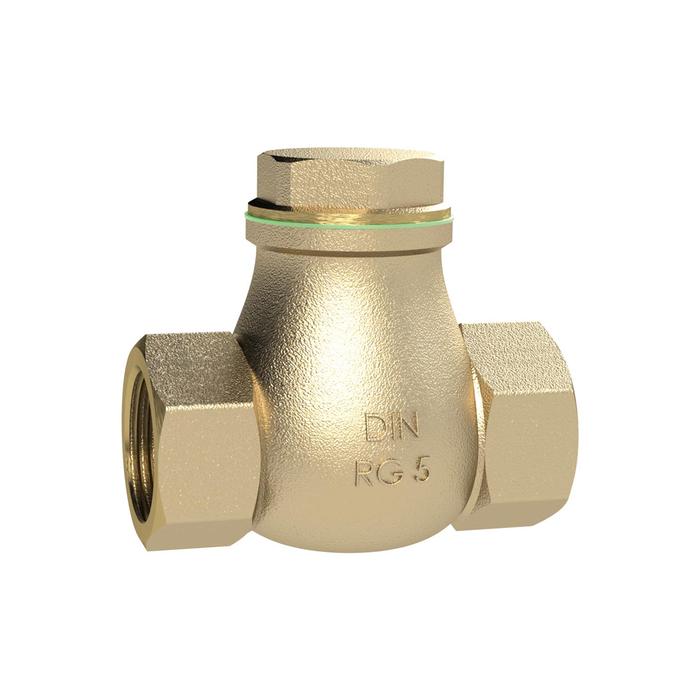 RIEGLER Rückschlagklappe, DN 65, Rotguss, G 2 1/2, PN max. 16 bar