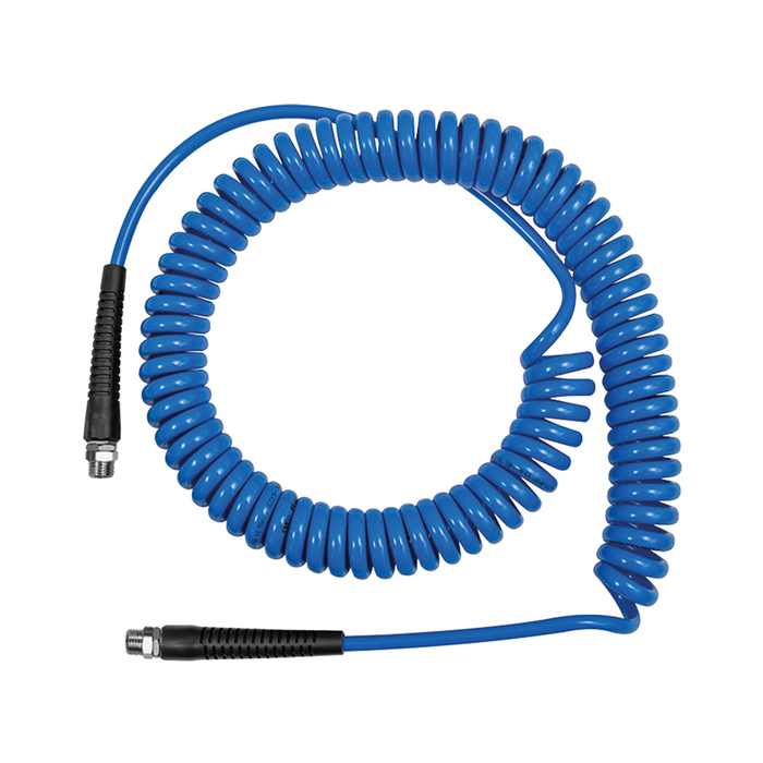 RIEGLER Spiralschl., Verschraubung, gewebever. PU, G 3/8, ø 12x8, 3,0 m