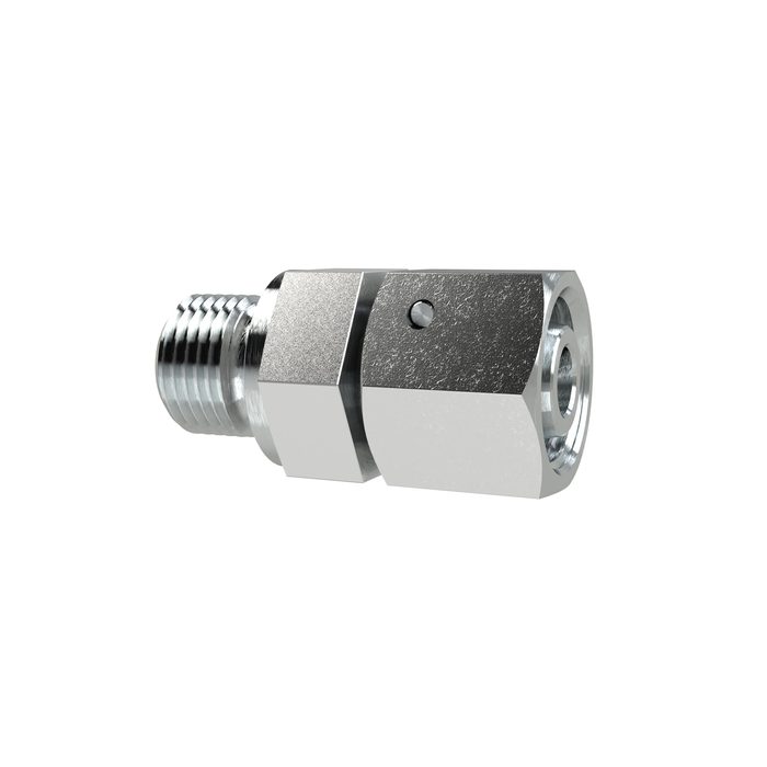 RIEGLER Adjustable male conn., M10x1.0o., Pipe ext.Ø6, galvanised steel