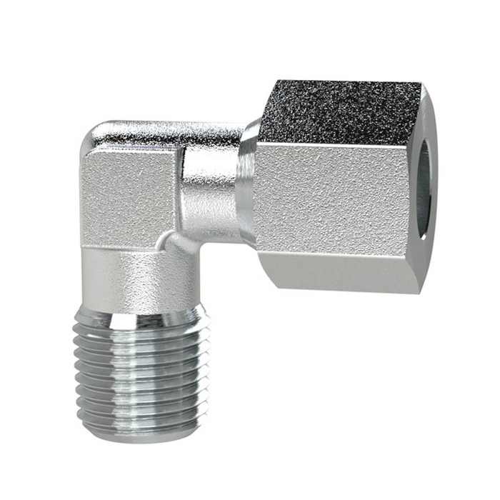 RIEGLER Winkel-Einschraubverschr.R 1/4 a. Rohr-Ø10, Stahl ver., 100 bar