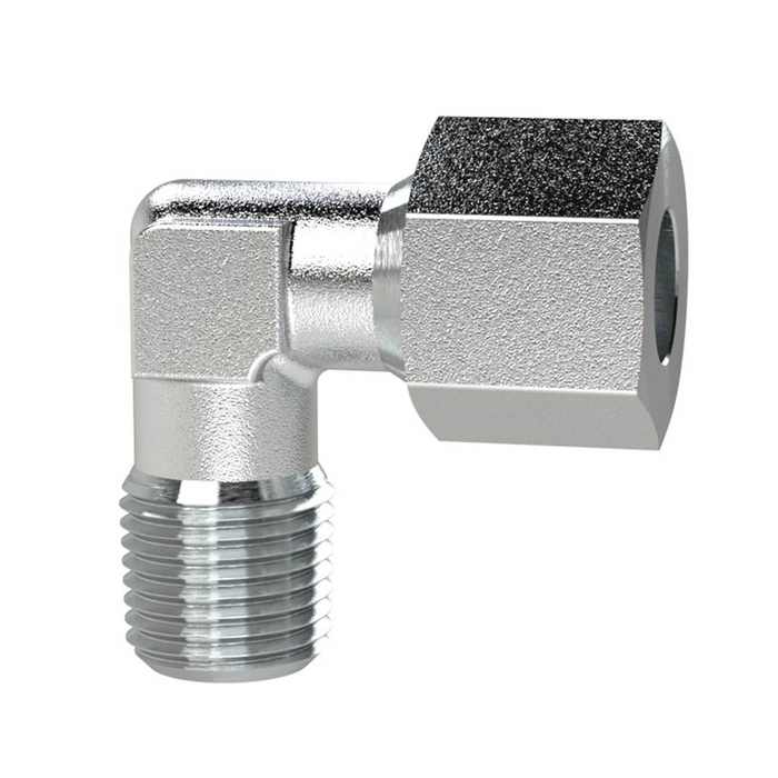 RIEGLER Winkel-Einschraubverschraubung, NPT 1/8 a., Rohr-Ø 4, Stahl verz.
