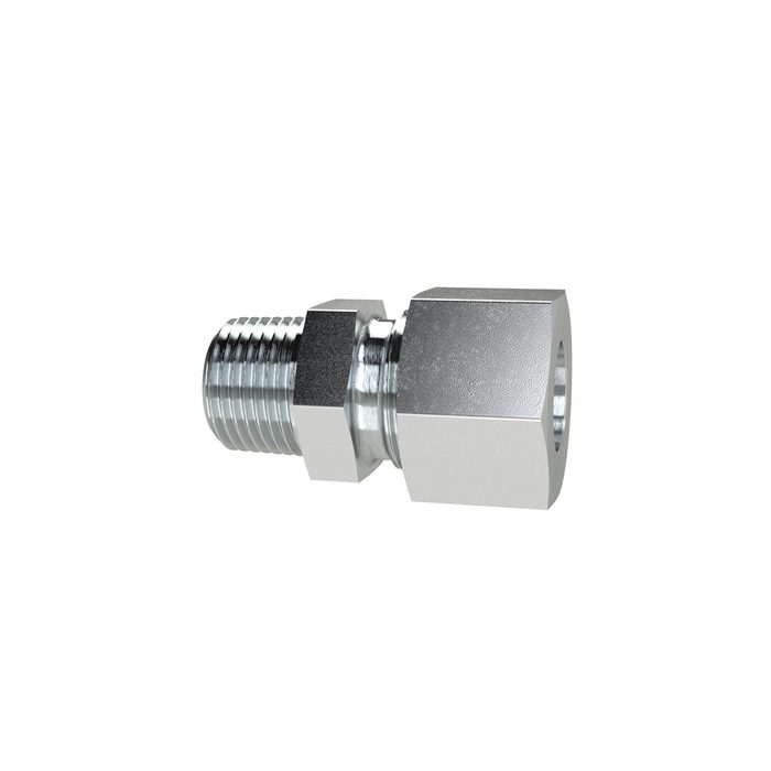 RIEGLER Gerade Einschraubverschraubung, M10 a., Rohr-Ø 6, Stahl verz.