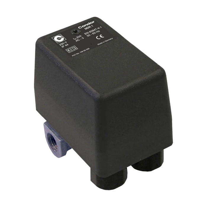 Condor Druckschalter MDR 1/11 2,5-11 bar F4 1/4“ Alu