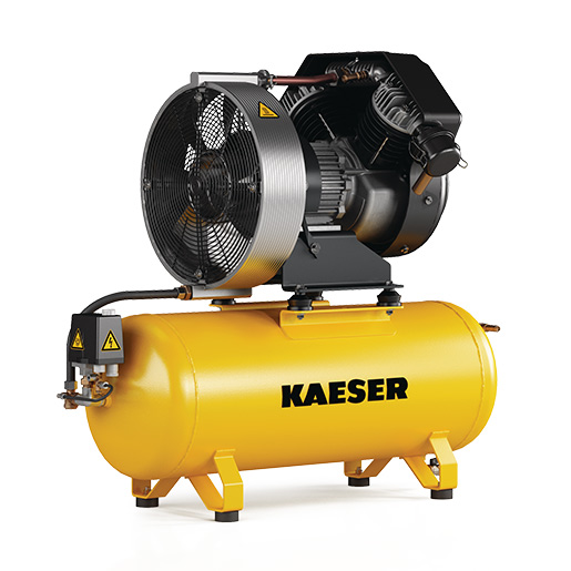 KAESER Industriekolbenkompressor Modell KCTD 230-100 (liegend) ölfrei Aufführung für Betrieb mit 2er-Wahlschaltung