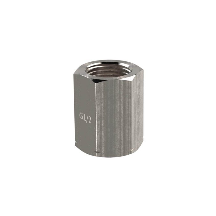 RIEGLER Spannmuffe, G 1/2, nach DIN 16283, 6-kant, Edelstahl 1.4571