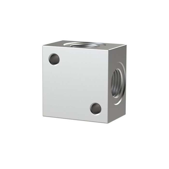 RIEGLER Kreuz-Verteiler, anflanschbar, G 1/4 Aluminium, SW 20