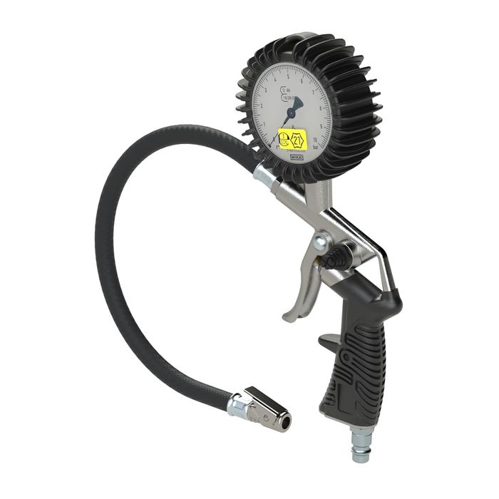 [117141] RIEGLER Stand. hand tire gauge MS, Mano Ø 63 mm, calibrated, 0-10 bar