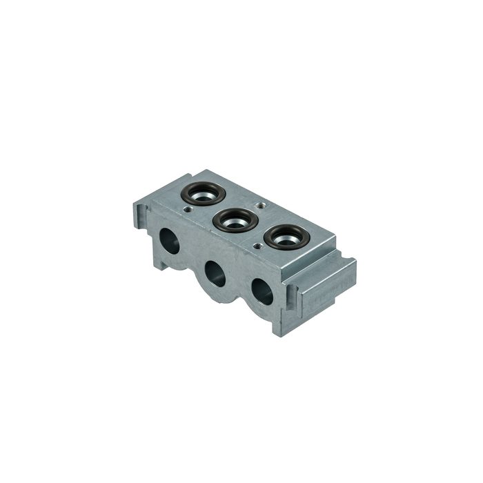 [146739] RIEGLER Modulare Grundplatte für Ventile G 1/4, Grundplattensystem