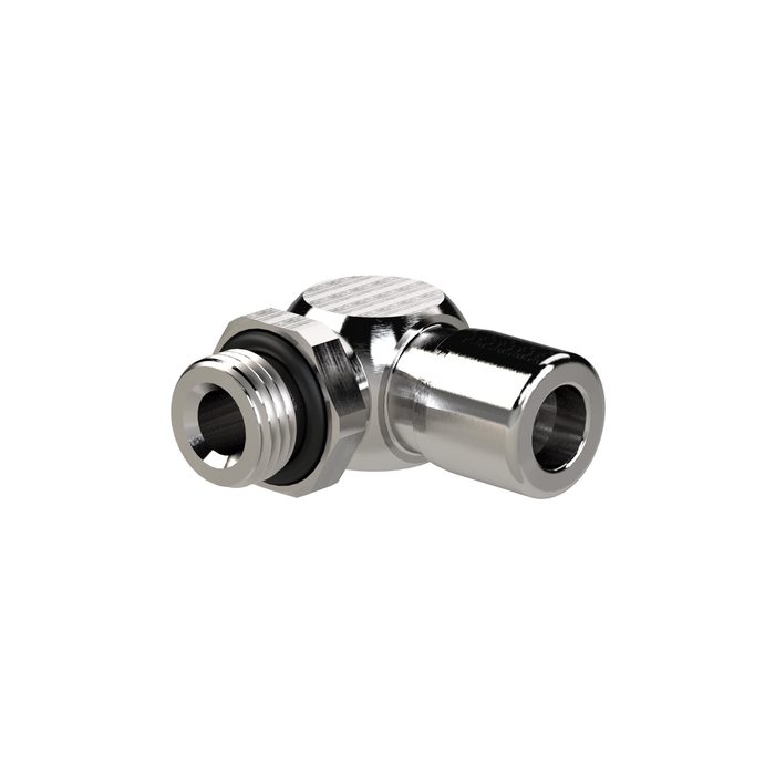 RIEGLER Push-in L-fitting "NonPlusUltra", rotatable, G 3/8, Ø 12mm, PU10