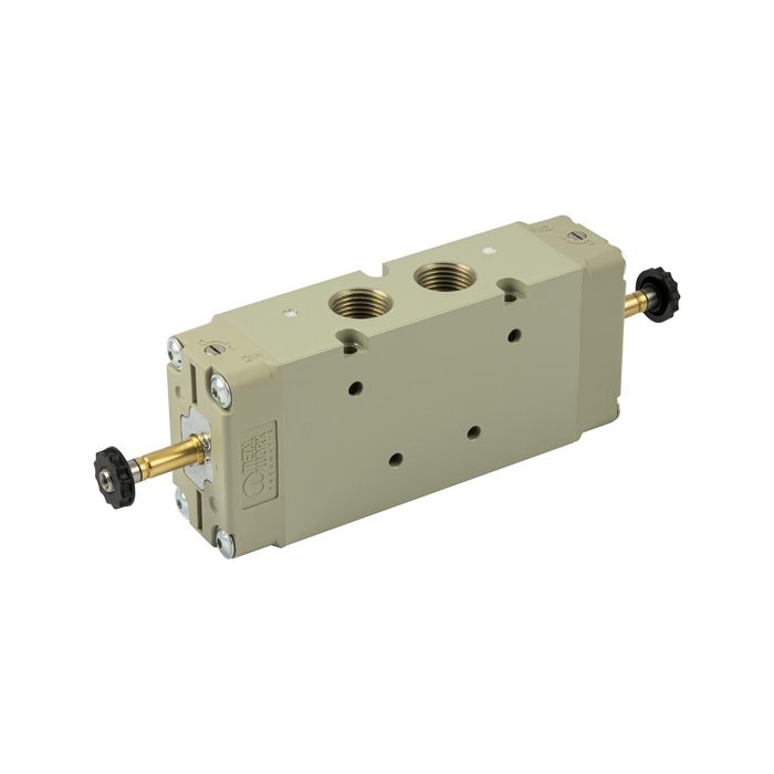 RIEGLER 5/2-way valve, differential piston, electropneumatic, bistable, G 1/2