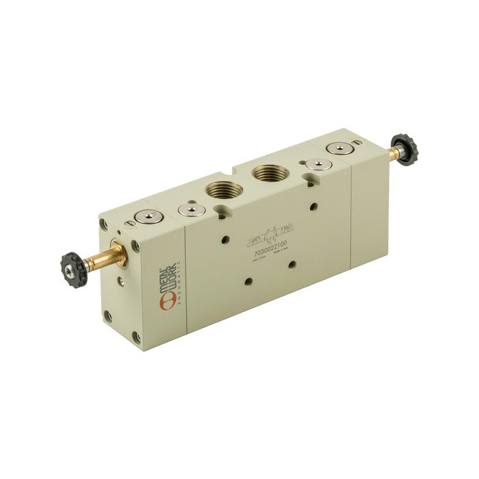 RIEGLER 5/3-Wegeventil, elektropneumatisch, Mitte geschlossen, G 1/2