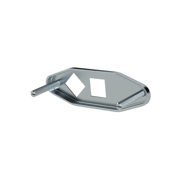 RIEGLER Bügelbefestigung f. Einbau, Stahl, f. Mano. Typ 111.12 Ø 63 mm