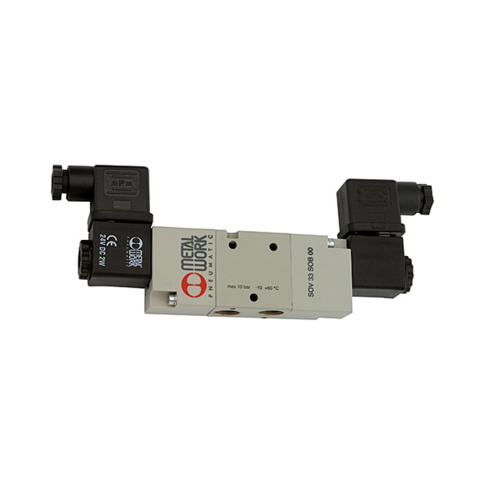 RIEGLER 3/2-Wegeventil, elpn., ext. Steuerluft, bistabil, G 1/8, 230 V AC