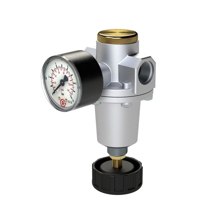 RIEGLER Konstant-Druckregler inkl. Manometer, BG 2, G 1/2, 0,2 - 6 bar