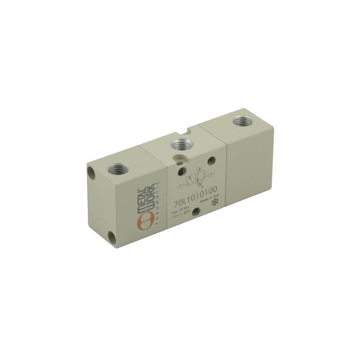 RIEGLER 3/2-way valve, low-temp., pneumatic, bistable, connection G 1/8