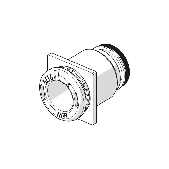 RIEGLER EB 80 square insert Ø 4 mm for valve base plate, PU 10 pcs.